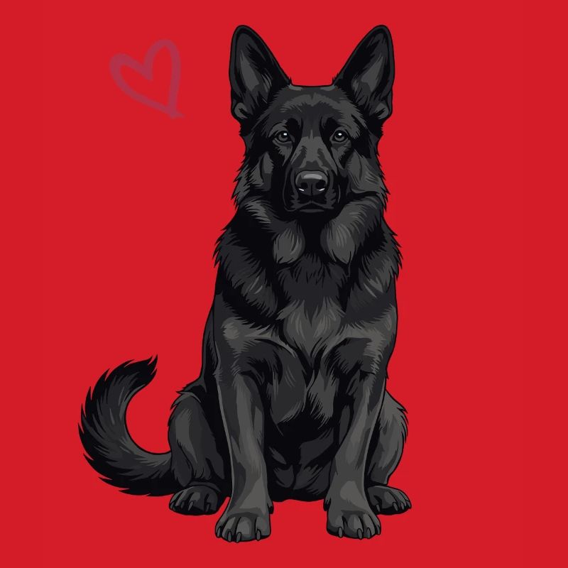 Schwarzer Deutscher Schäferhund