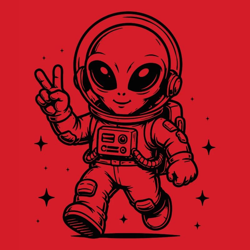 Astronaute Paix extraterrestre dans l’espace