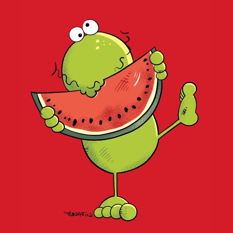 Frosch mit Melone