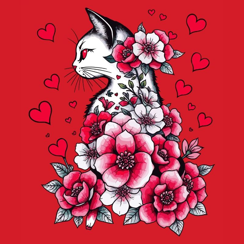 Weiße Katze