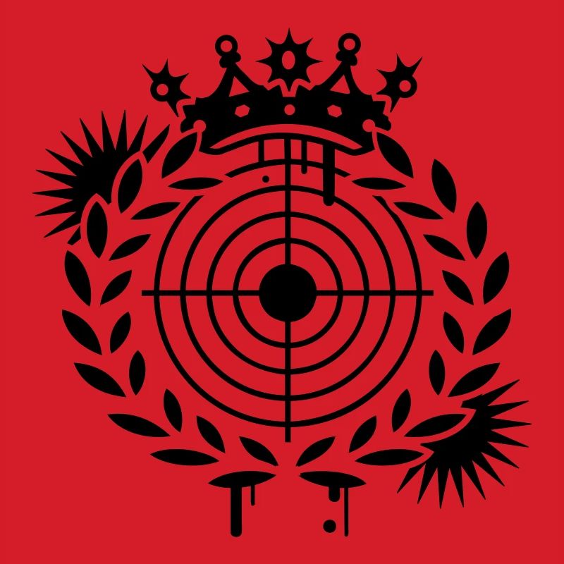 Target with a crown and laurel