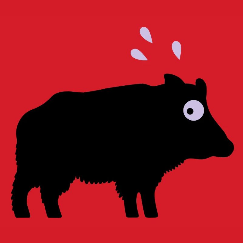 Angstschwitzendes Wildschwein