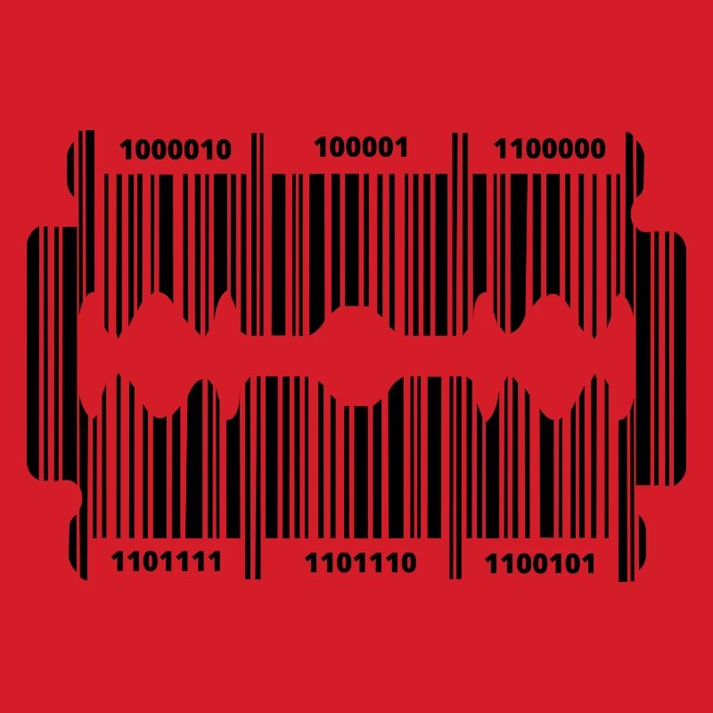 Rasierklinge mit geheim Code