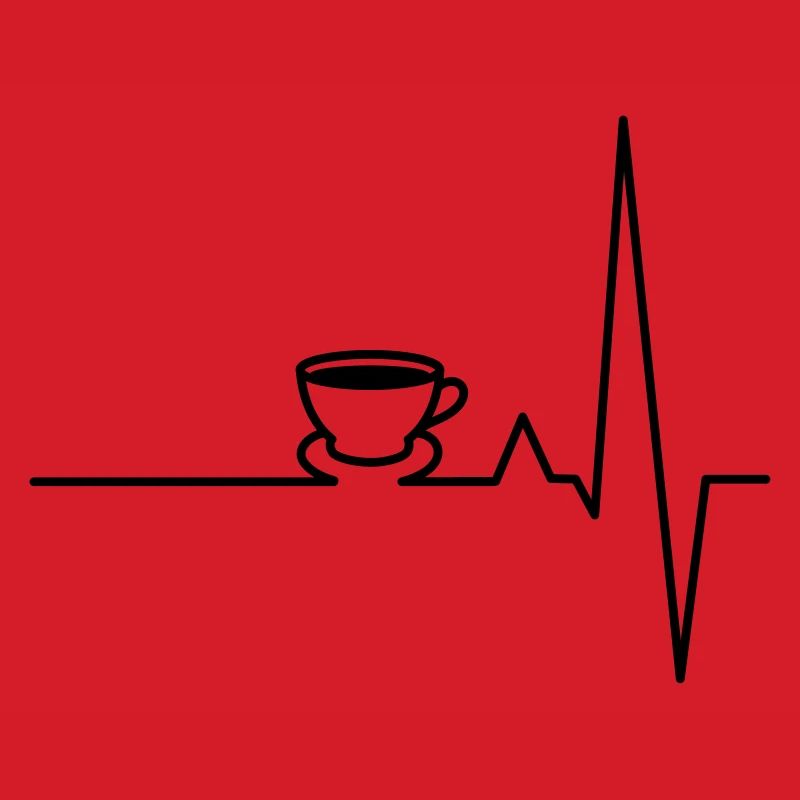 EKG Kaffee Herzschlag