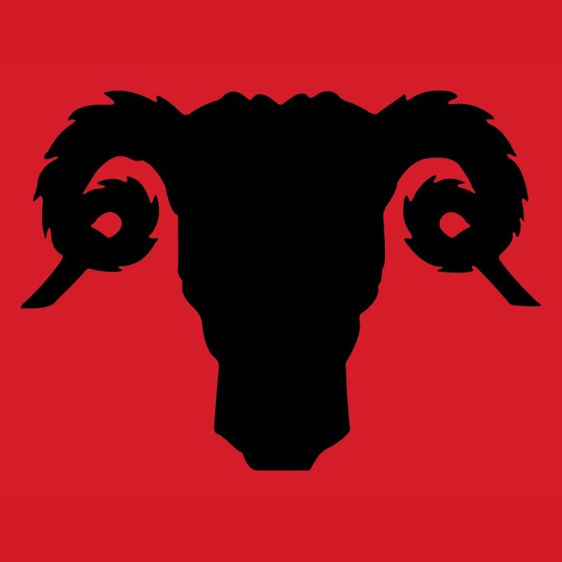 Bock- oder Rammkopfschattenbild