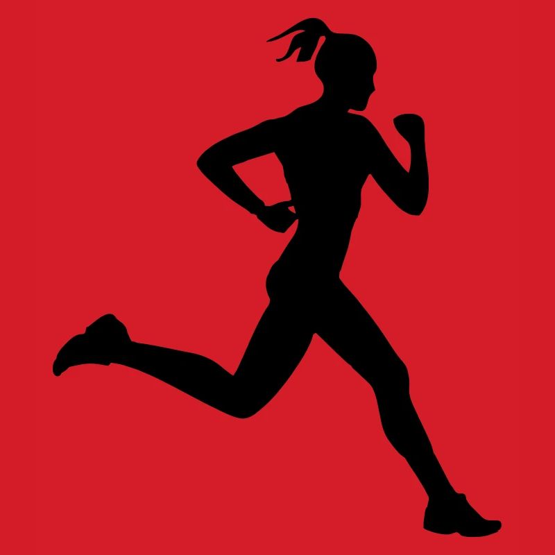 Läuferin oder Läuferin beim Laufen