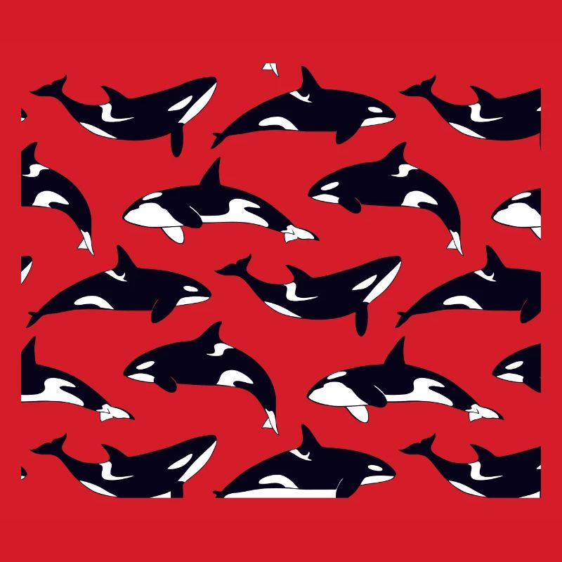 Schwarzweiße Orca Mustermuster