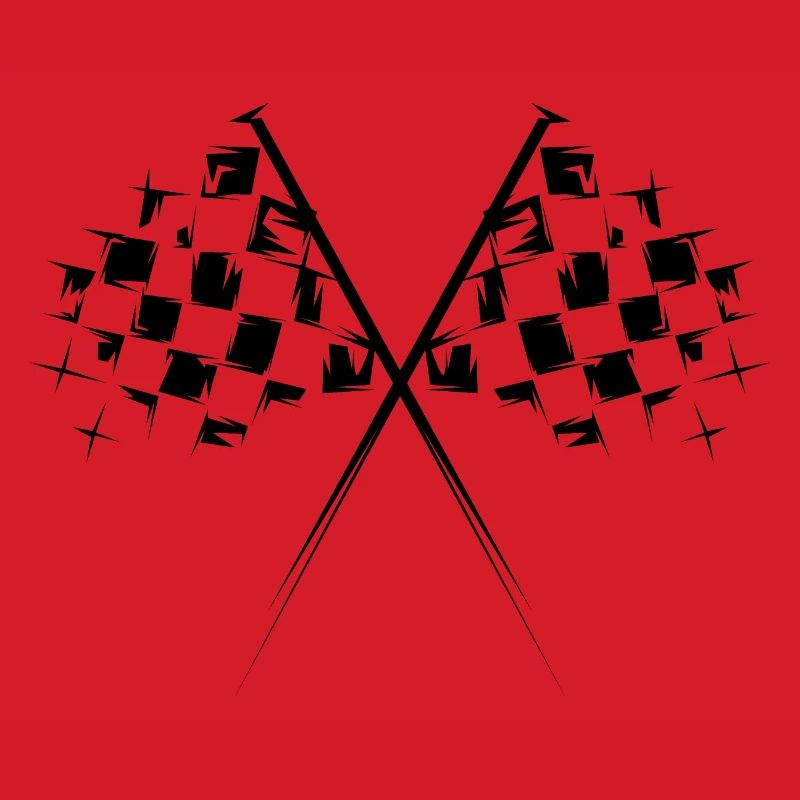 Icône du drapeau de course Illustration Icône du drapeau à damier