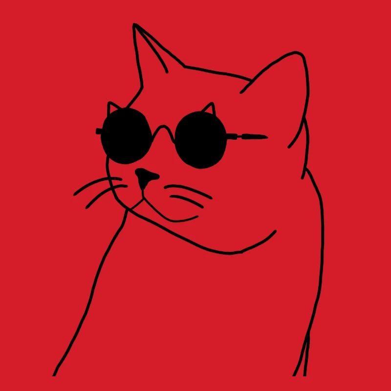 Katze mit Brille