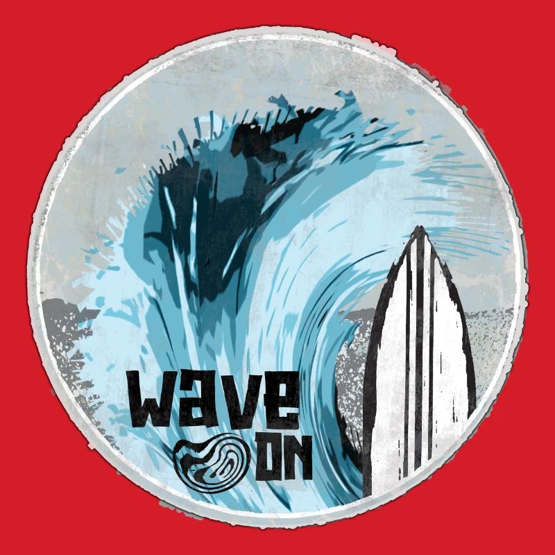Meereswelle mit Surfboard Design