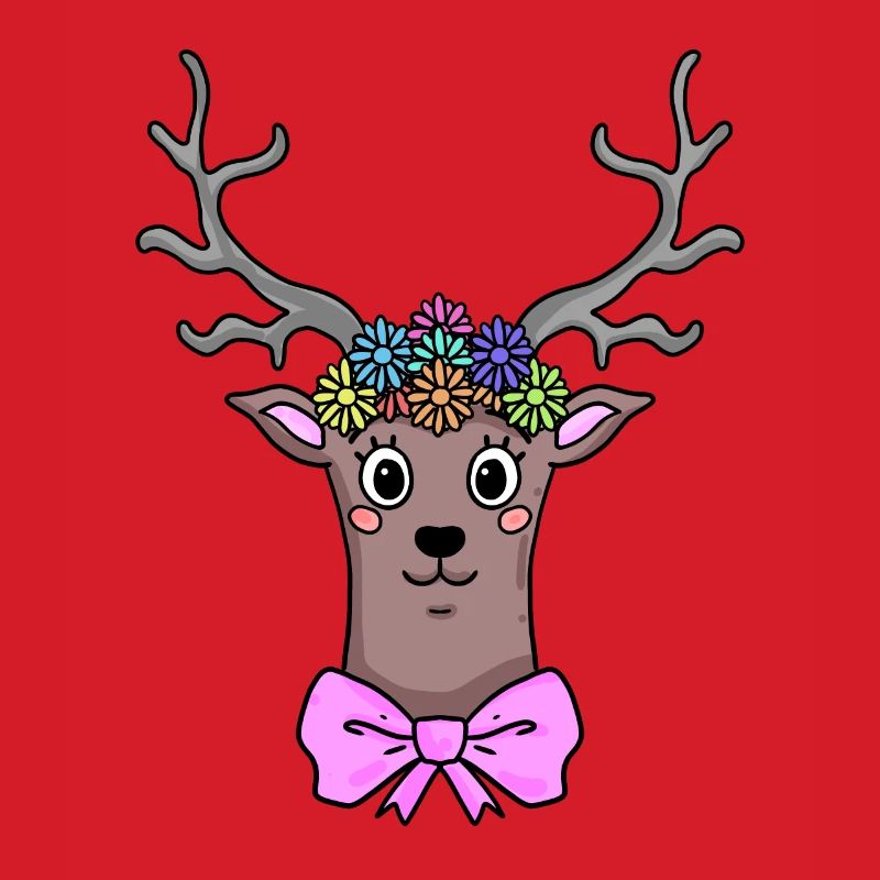 Reh Hirsch Illustration Geschenk