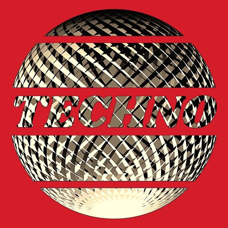 Techno Diskokugel gold