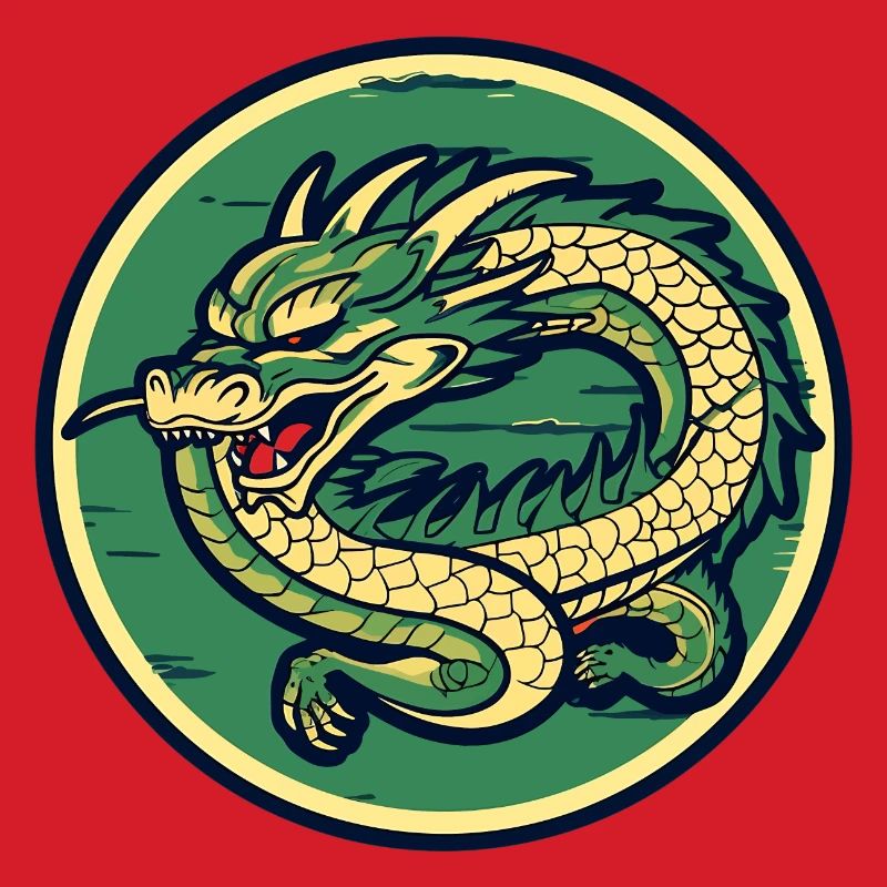 Dragon Crest Circle Patch