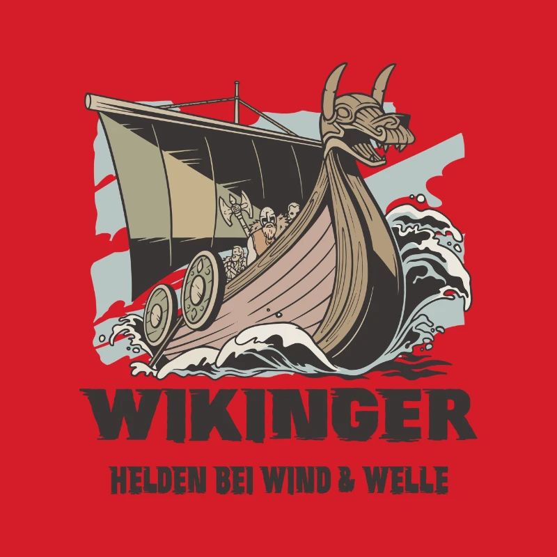 Wikinger Seefahrt Design