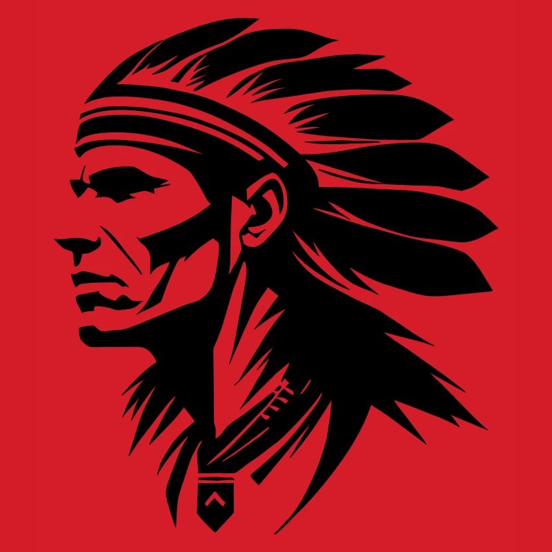 Indianer Häuptling mit Federn