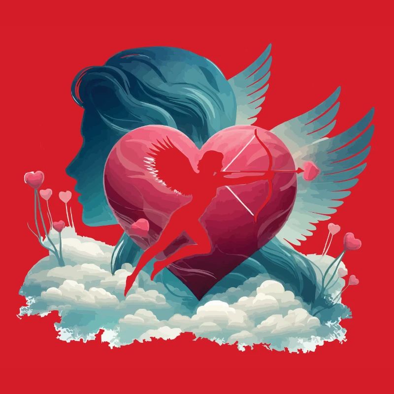 Amor Bogenschütze Herz Kunstwerk