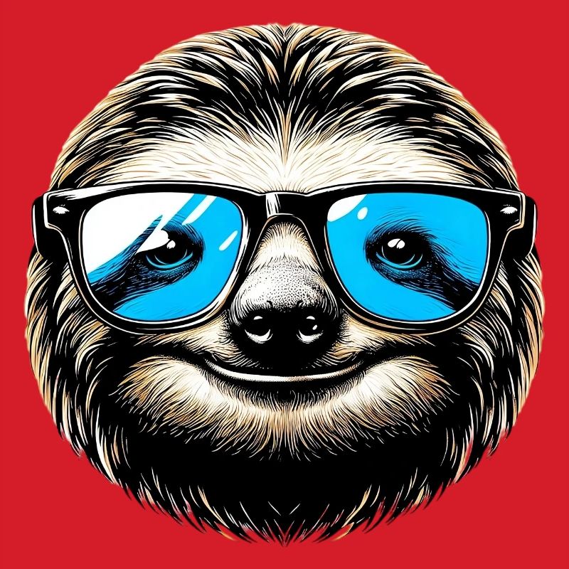 Faultier mit Sonnenbrille