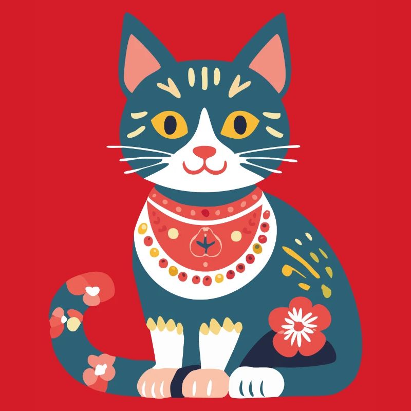 chaton folklorique mignon