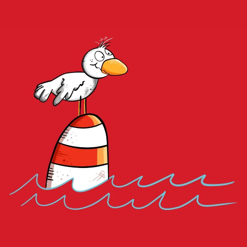 Drollige Möwe Will Meer