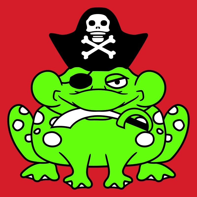 Frog Captain Cap Toad Funny Comic Cartoon