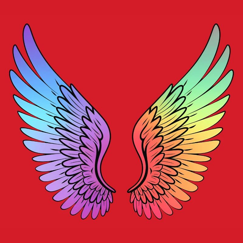 Rainbow Gradient Wings