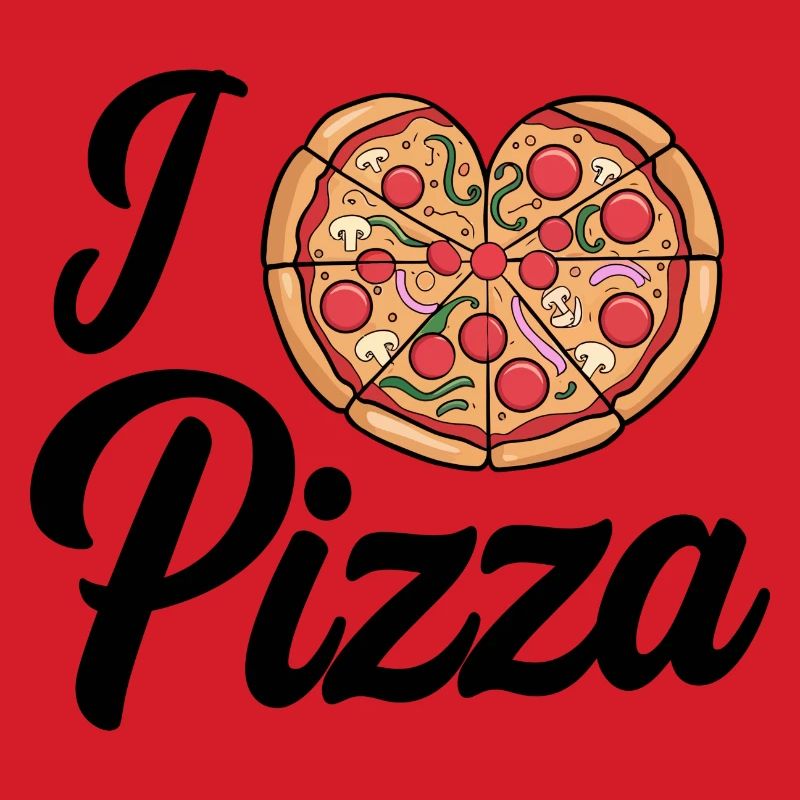 Ich liebe Pizza Herz