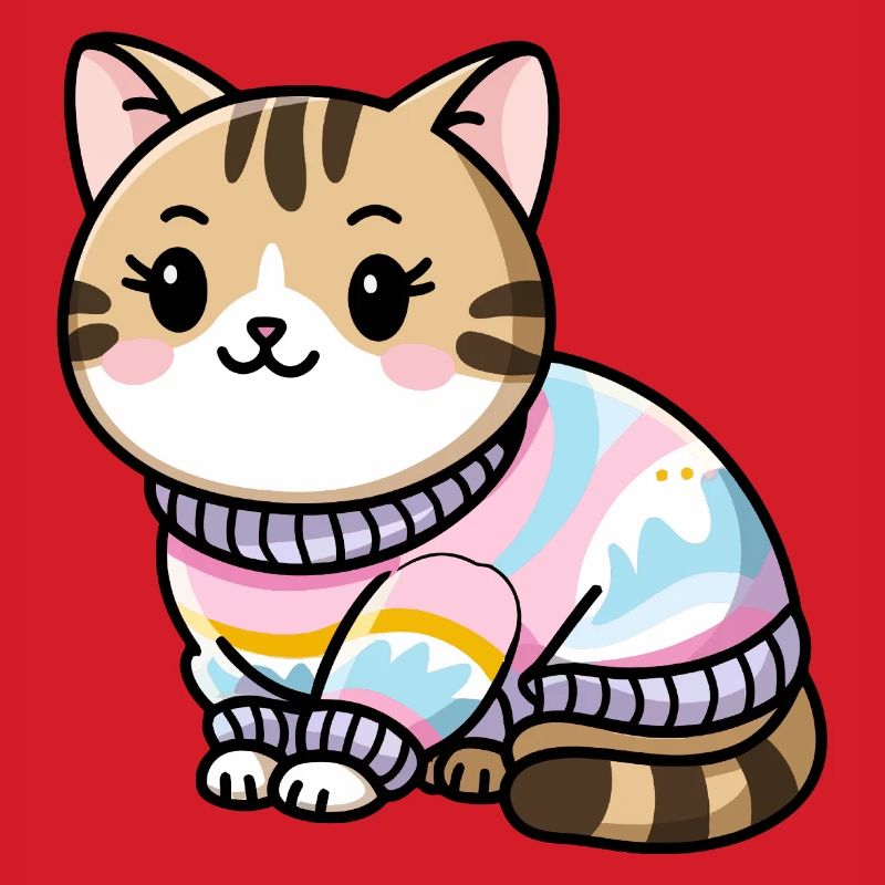 Pull douillet chat