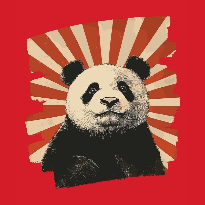 Pandabär Retro