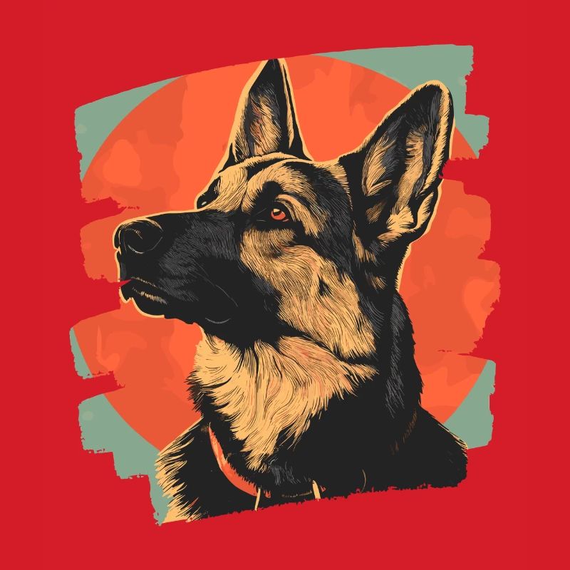 German Shepherd Retro