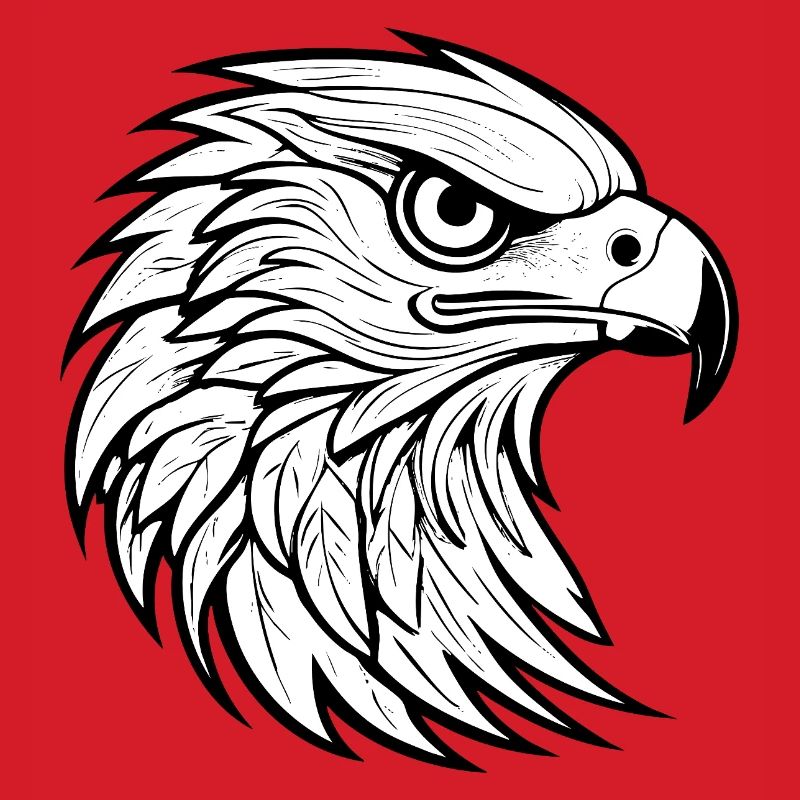 Stylized eagle head design