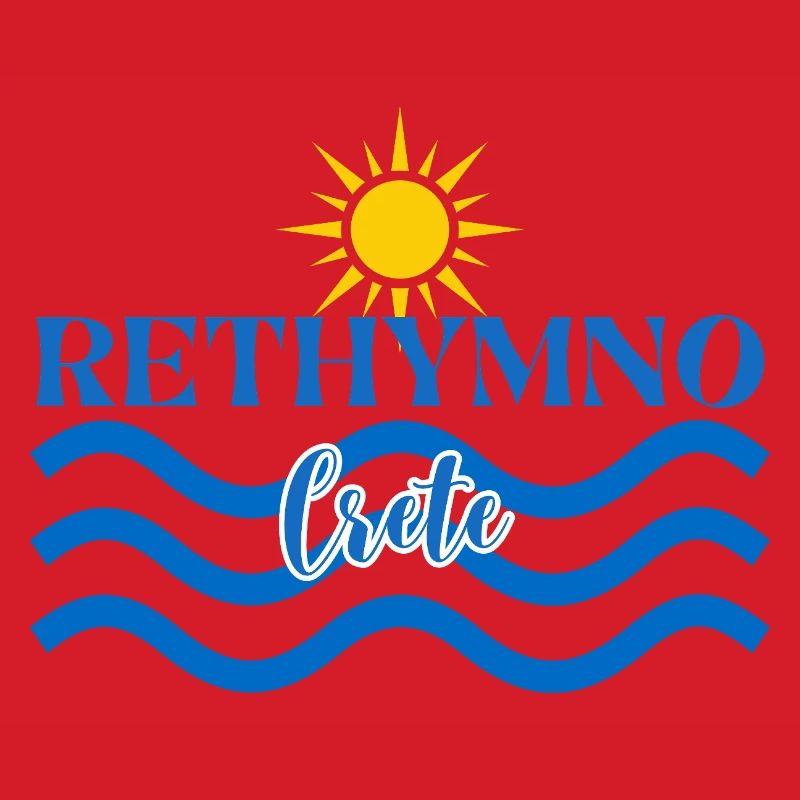 Rethymno Sunset Wave Design