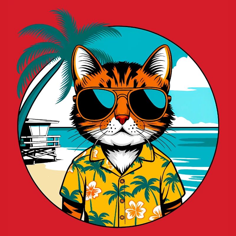 Katze am Strand