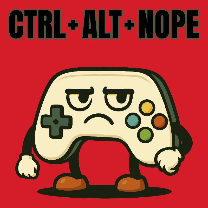 CTRL ALT NOPE Controller-Meme
