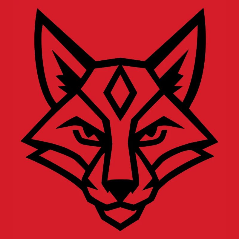 Stylized geometric fox