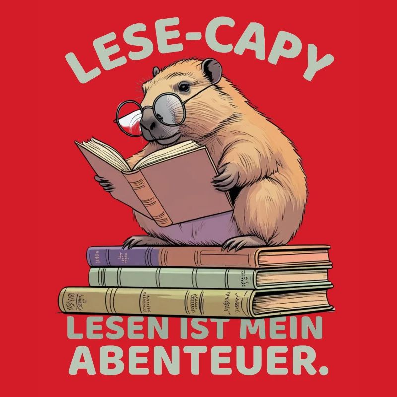 Lese - Capybara: Der Bücherwurm