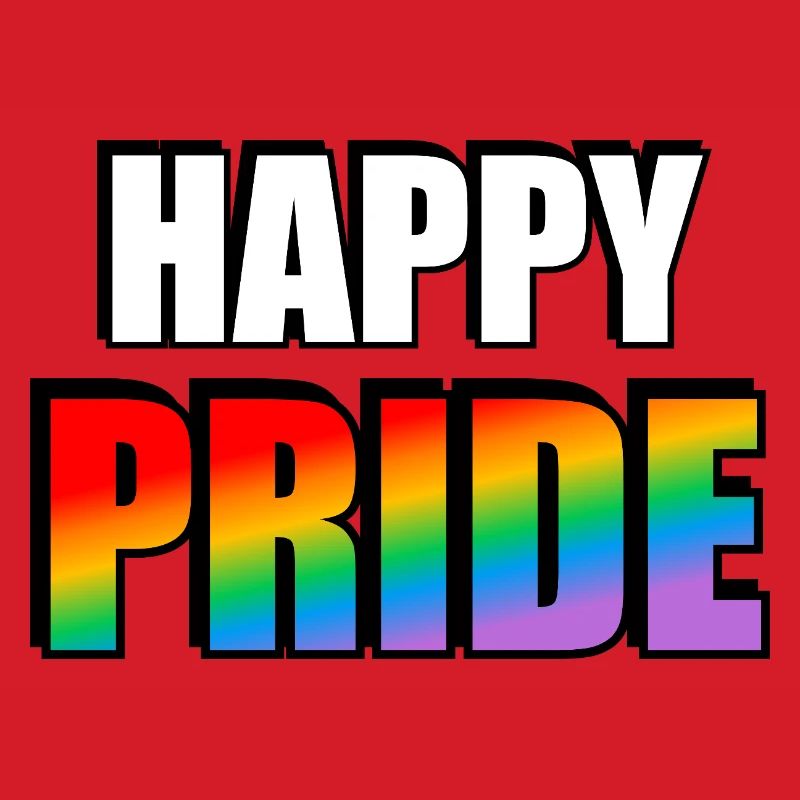 Lebendige Pride-Regenbogen-Typografie