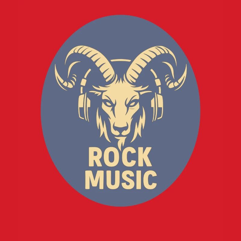 Steinbock mit Kopfhörern