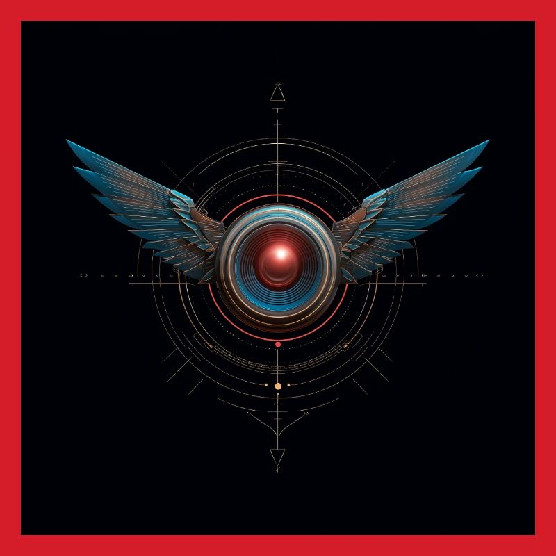 Futuristisches Winged Emblem – Techno Vision