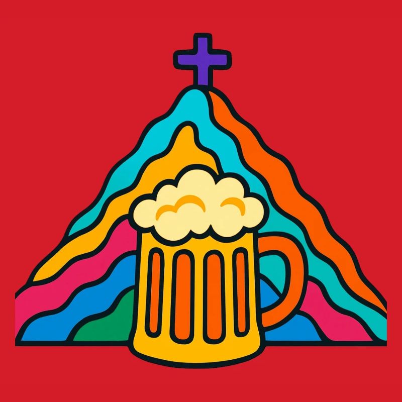 Regenbogen Bier Gipfel