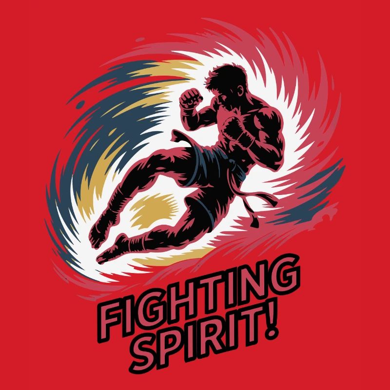 Dynamisches Kampfsport-Kampfgeist-Design
