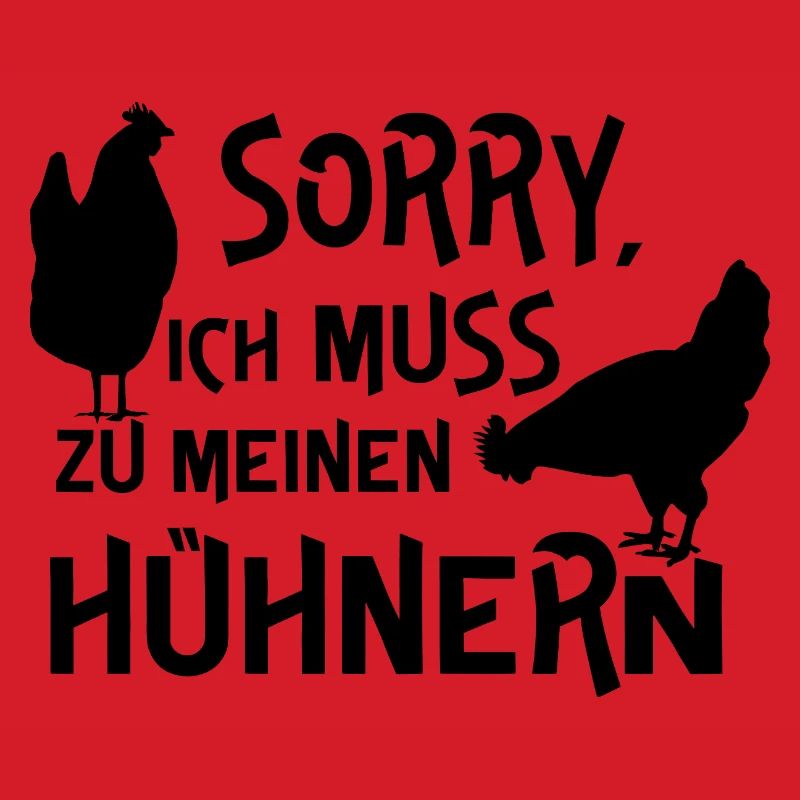 Humorvolles Hühner-Design mit Text