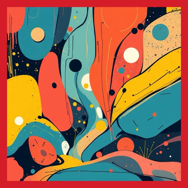 Explosion de couleurs abstraites dans des tons chauds
