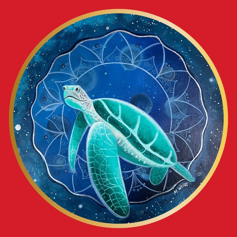Galactic Sea Turtle Illustration