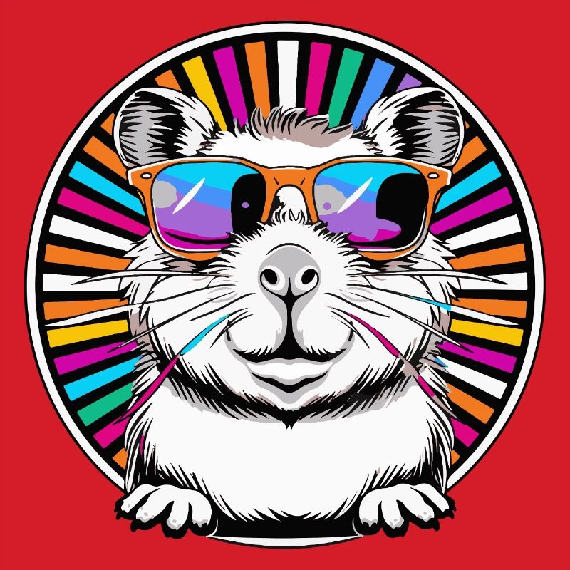 Cooler Hamster mit Sonnenbrille