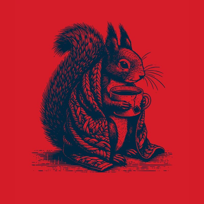 Squirrel with tea