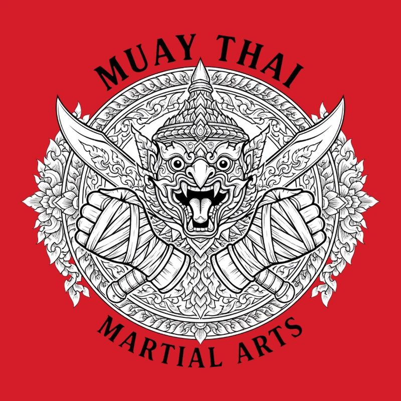 Drachenkopf Muay Thai Emblem
