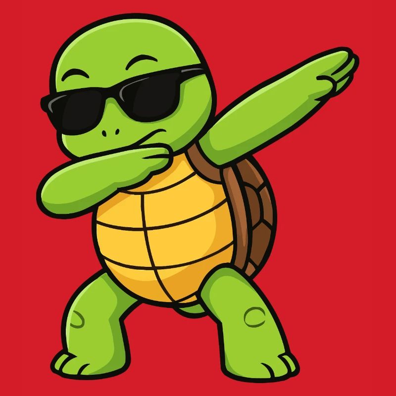 Dab Turtle with sunglasses