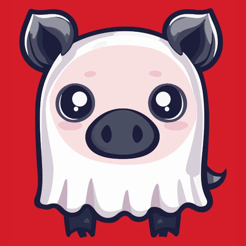 Pig Halloween Ghost Boar
