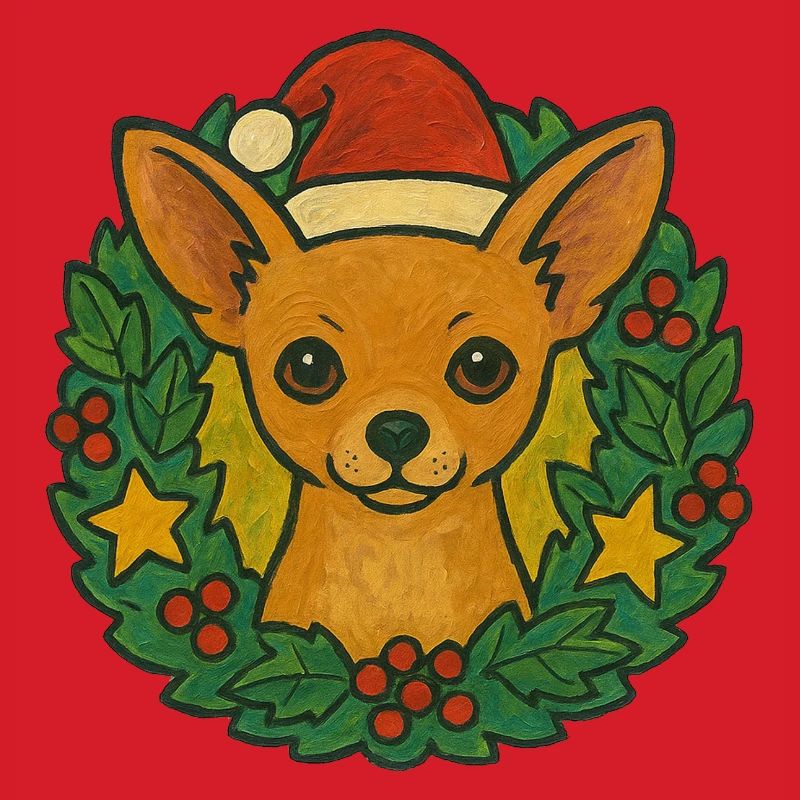 Chihuahua Weihnachtskranz