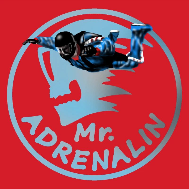 Mr. Adrenalin Skydiver Sprunglogo